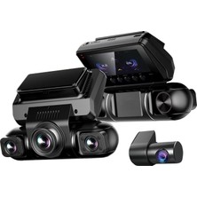 Twogo GO-İX19 Araç Içi Kamerası 4 Kamera Panoramik App Bağlantısı Wifi Kayıt Cihazı 4K Gece Görüşlü