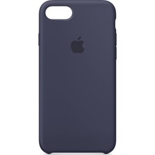 Daytona Silikon Arka Kapak Kılıf Apple iPhone 7/8 İçin Gece Mavisi Kauçuk Malzeme ile Koruma