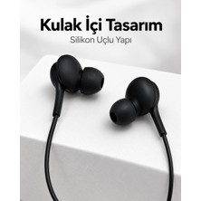 sbodurhome Siyah Tasarımlı Jak Girişli Kablolu Kulak Içi Kulaklık