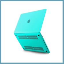 Bezos Macbook Pro 13 2021 Macbook Buzlu Kapak - Yeşil MBT06