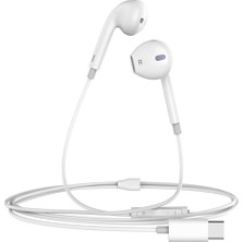 Mcdodo  Hp-6070 Kablolu Kulaklık Type-C Girişli Beyaz Stereo Kulaklık Aktif Gürültü Engelleme Özelliği