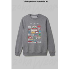 Zoka Wear Friends Central Perk Dizi Ön Baskılı Bisiklet Yaka Sweatshirt