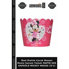 Armoris Özel Üretim Çocuk Masası Muzlu Sunum Temalı Mafin Kek Kapsülü Mickey Mouse 25’li