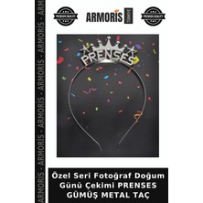 Armoris Özel Seri Fotoğraf Doğum Günü Çekimi Prenses Gümüş Metal Taç