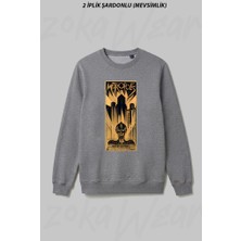 Zoka Wear Metropolis Fritz Lang Movie Ön Baskılı Bisiklet Yaka Sweatshirt
