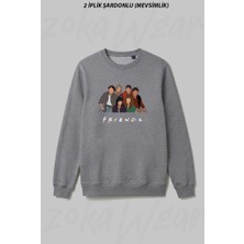 Zoka Wear Friends Dizi Tisort Zokaw Ön Baskılı Bisiklet Yaka Sweatshirt