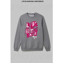 Zoka Wear Love Bites Back Wwe Aj Lee Ön Baskılı Bisiklet Yaka Sweatshirt