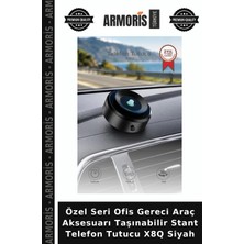 Armoris Özel Seri Ofis Gereci Araç Aksesuarı Taşınabilir Stant Telefon Tutucu X8Q Siyah