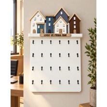 Woodline Home Kişiye Özel 24 Kancalı Ahşap Anahtar Panosu