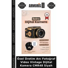 Armoris Özel Üretim Anı Fotoğraf Video Vintage Dijital Kamera CMR48 Siyah