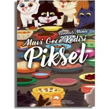 TeknoKapsül Mavi Gece Kedisi Piksel Yeni Baskı