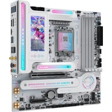 Maxsun Icraft B860M Cross Pro Wıfı LGA1851 Ddr5 8000MHZ M.2 HDMI Matx Intel Anakart Beyaz