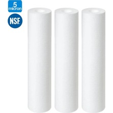 Ropurewater 10" 5 Micron Tortu Filtre 3 Adet