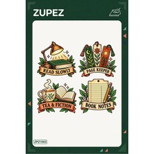Zupez Kitapsever Mini Set 19X25 cm Ütüyle Uygulanan Baskı ZPZ1003