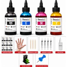 Duruink Duruınk Canon Pixma TS7550I Kartuş Dolum Seti (PG-595 CL-586) 4X100ML Renkli Mürekkep