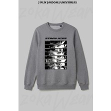 Zoka Wear Stray Kids Skzoo V2 Ön Baskılı Bisiklet Yaka Sweatshirt