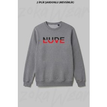 Zoka Wear Nude Love Ön Baskılı Bisiklet Yaka Sweatshirt