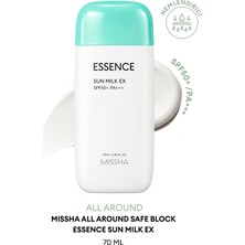Aloe Vera İçeren Güneş Sütü MISSHA All Around Safe Block Essence Sun Milk EX SPF50+ PA+++ 70ml