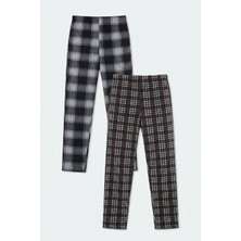 Buratti Lastikli Bel Düz Paça Ultra Soft Polar 2'li Paket Pijama Altı Erkek Pijama Altı 6098001S2