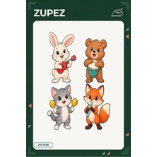 Zupez Minik Müzik Durağı 19X25 cm Ütüyle Uygulanan Baskı ZPZ1356
