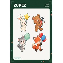 Zupez Minik Balon Atölyesi 19X25 cm Ütüyle Uygulanan Baskı ZPZ1238