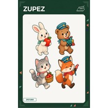 Zupez Minik Elma Treni 19X25 cm Ütüyle Uygulanan Baskı ZPZ1269