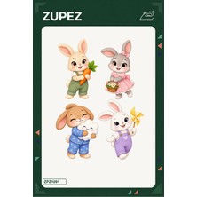 Zupez Minik Tavşan Günlüğü 19X25 cm Ütüyle Uygulanan Baskı ZPZ1091
