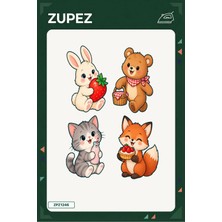 Zupez Minik Çilek Pikniği 19X25 cm Ütüyle Uygulanan Baskı ZPZ1246
