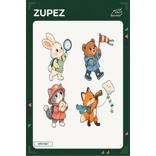 Zupez Minik Bulut Gözlemcileri 19X25 cm Ütüyle Uygulanan Baskı ZPZ1167
