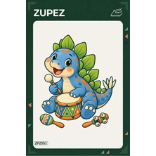 Zupez ZPZ553 – Stegosaurus Müzik Saati Ütüyle Uygulanabilir Transfer Baskı