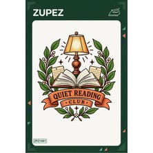 Zupez Kitap Okuma Kulübü 19X25 cm Ütüyle Uygulanan Baskı ZPZ1001