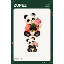 Zupez Panda Sevgisi 19X25 cm Ütüyle Uygulanan Baskı ZPZ1098