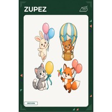 Zupez Minik Balon Şenliği 19X25 cm Ütüyle Uygulanan Baskı ZPZ1319