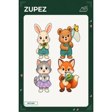 Zupez Minik Bahçe Böcekleri 19X25 cm Ütüyle Uygulanan Baskı ZPZ1391