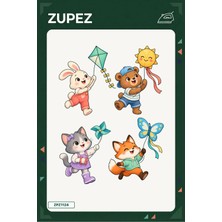 Zupez Minik Uçurtma Şenliği 19X25 cm Ütüyle Uygulanan Baskı ZPZ1124