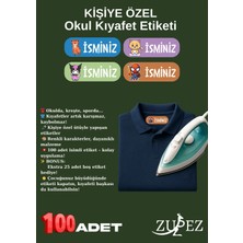 Zupez Tekstil Kıyafet Etiketi, Okul , Kreş Kişiye Özel, 100 Adet, Ütü ile Yapışan, Anaokulu, Kaşesi, Kumaş
