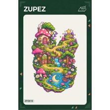 Zupez ZPZ619 – Sihirli Çayır Haritası Ütüyle Uygulanabilir Transfer Baskı