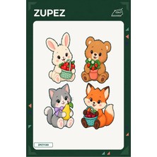 Zupez Minik Meyve Bahçesi 19X25 cm Ütüyle Uygulanan Baskı ZPZ1130