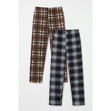 Buratti Lastikli Bel Düz Paça Ultra Soft Polar 2'li Paket Pijama Altı Erkek Pijama Altı 6098001S2