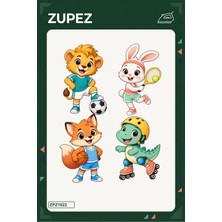 Zupez Minik Sporcular 19X25 cm Ütüyle Uygulanan Baskı ZPZ1022