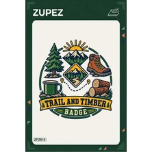 Zupez ZPZ819 – Trail And Timber Badge Ütüyle Uygulanabilir Transfer Baskı