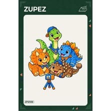 Zupez ZPZ559 – Dino Sınıf Fotoğrafı Ütüyle Uygulanabilir Transfer Baskı