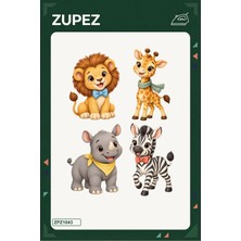 Zupez Safari Minikleri 19X25 cm Ütüyle Uygulanan Baskı ZPZ1043