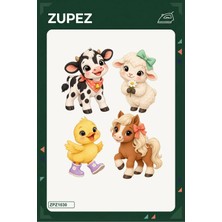 Zupez Neşeli Çiftlik 19X25 cm Ütüyle Uygulanan Baskı ZPZ1030