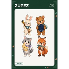 Zupez Minik Yıldız Haritası 19X25 cm Ütüyle Uygulanan Baskı ZPZ1388