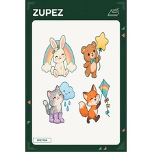 Zupez Minik Gökkuşağı Durağı 19X25 cm Ütüyle Uygulanan Baskı ZPZ1136