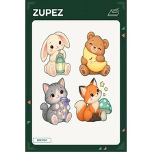 Zupez Minik Gece Bahçesi 19X25 cm Ütüyle Uygulanan Baskı ZPZ1137