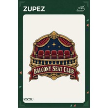 Zupez ZPZ732 – Balcony Seat Club Ütüyle Uygulanabilir Transfer Baskı
