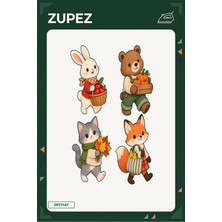 Zupez Minik Sonbahar Pazarı 19X25 cm Ütüyle Uygulanan Baskı ZPZ1147