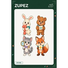 Zupez Minik Bilmece Masası 19X25 cm Ütüyle Uygulanan Baskı ZPZ1405